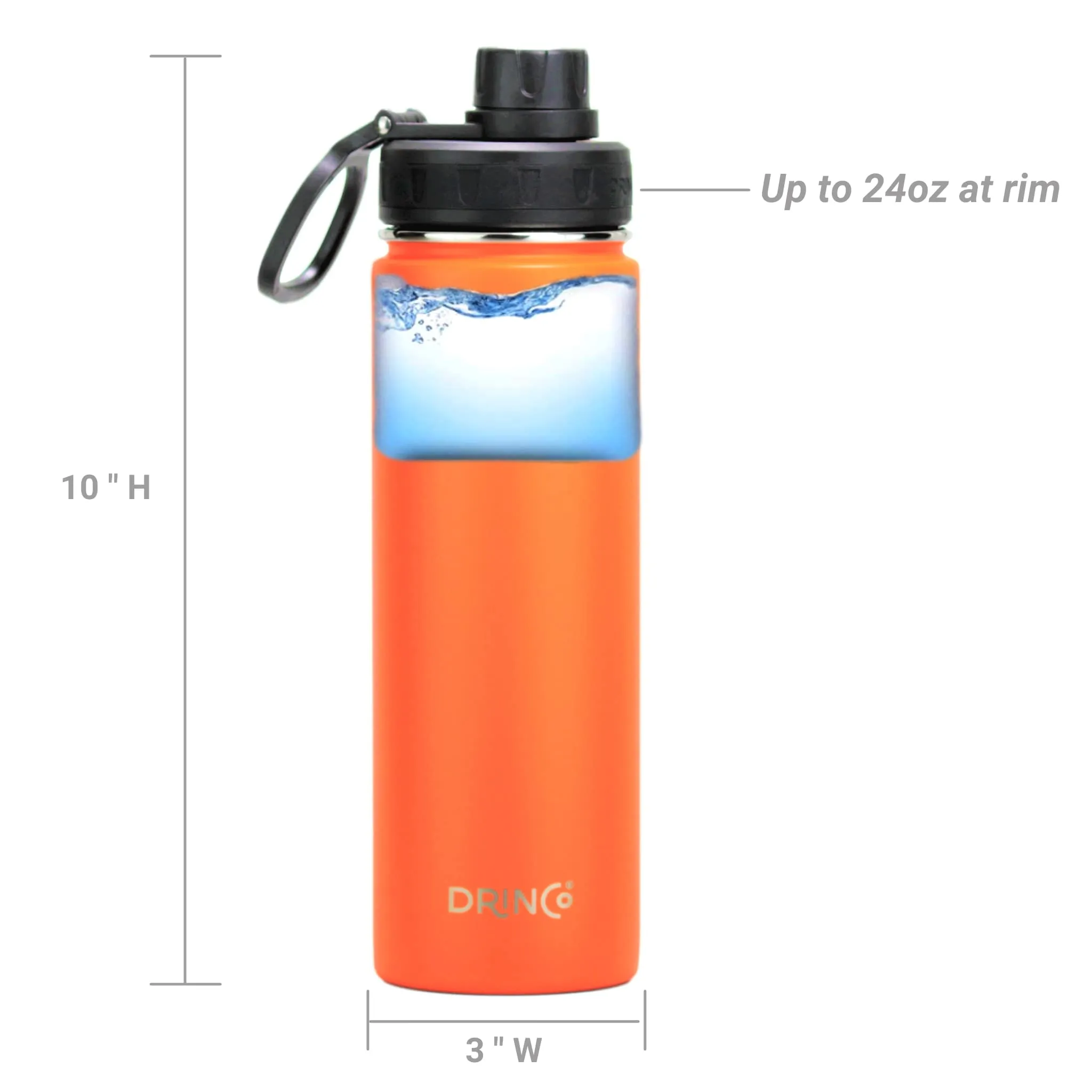 🍊 Citrus Rush | DRINCO® 22oz Stainless Steel Sport Bottle