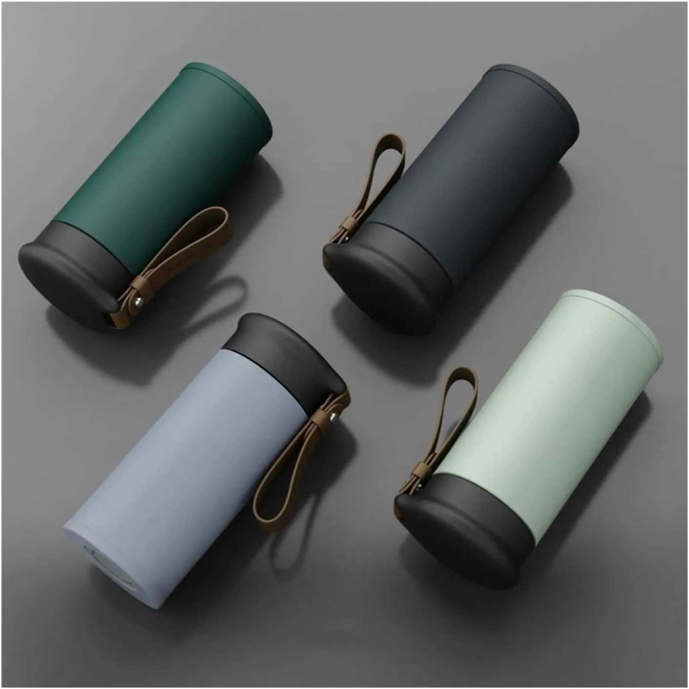 1 Pcs Quality Double Wall Stainless Steel Vacuum Flasks 280ml Car Thermo Cup Coffee Tea Travel Mug Thermol Bottle Thermocup (Capacity : 280ML, Color : Light Green) (Gray 280ML)