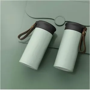1 Pcs Quality Double Wall Stainless Steel Vacuum Flasks 280ml Car Thermo Cup Coffee Tea Travel Mug Thermol Bottle Thermocup (Capacity : 280ML, Color : Light Green) (Light Green 280ML)