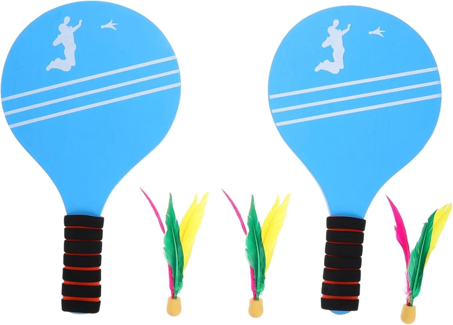 1 Set Badminton Racket and Shuttlecock Set with Carry Bag for Indoor and Outdoor Fun Versatile Paddles for Beach and Backyard Games