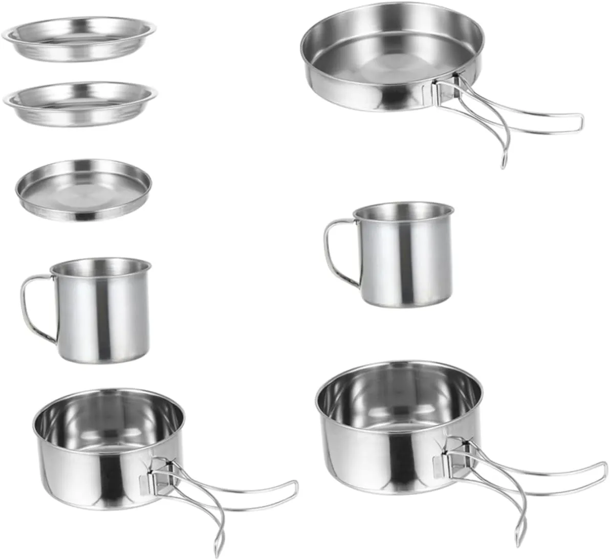 1 Set Portable Camping Cookware Cooking Utensils for Hiking and Picnics Compact and Durable Outdoor Cooking Gear for People