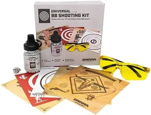 1000 0.177 BB's 20 Assorted Targets ASTM Certified Shooting Safety Glasses Universal BB Shooting Kit