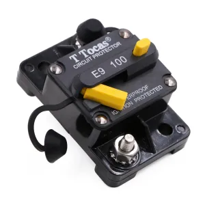 100A Amp Circuit Breaker UL Certified for Boat Trolling Motor Marine ATV Vehicles Stereo Audio Battery Solar System with Manual Reset Switcher 100 amp Waterproof DC 12V-48V (100a)