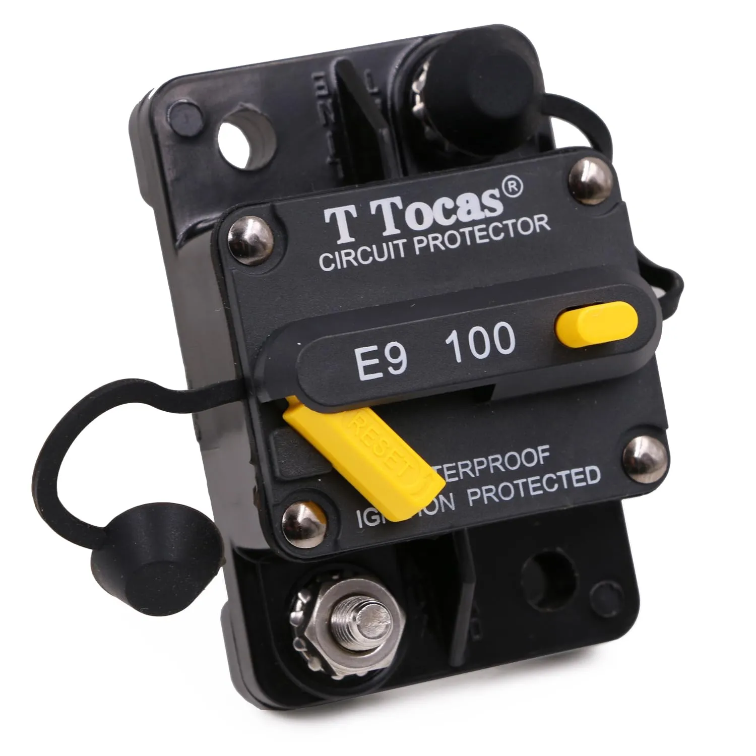 100A Amp Circuit Breaker UL Certified for Boat Trolling Motor Marine ATV Vehicles Stereo Audio Battery Solar System with Manual Reset Switcher 100 amp Waterproof DC 12V-48V (100a)