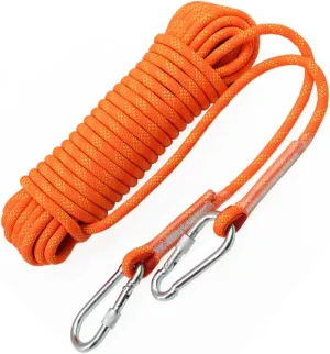 10~200m High Strength Utility Cord Camping Rope,14mm Rappelling Rope for Outdoor,for Rappelling,Caving, Indoor Outdoor Camping (Color : Orange, Size : 14mm x 15m)