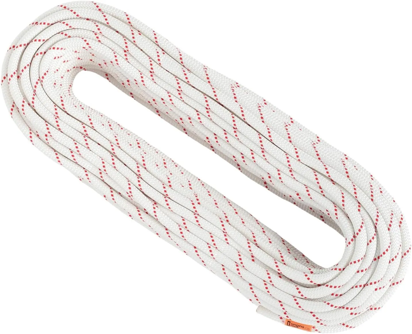 10.5mm R44 Speleo 300' White/Red Static Rope - Durable and Reliable for Climbing Adventures