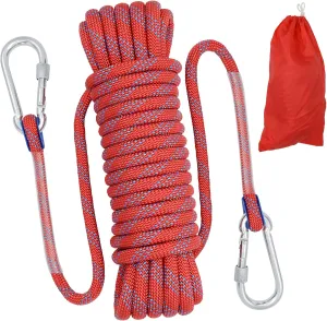 10mm Climbing Rope Outdoor Static Rock Climbing Rope, Escape Rope, Ice Climbing Equipment, Fire Safety Rescue Rope 10M(32ft) 20M(64ft) 30M(96ft)