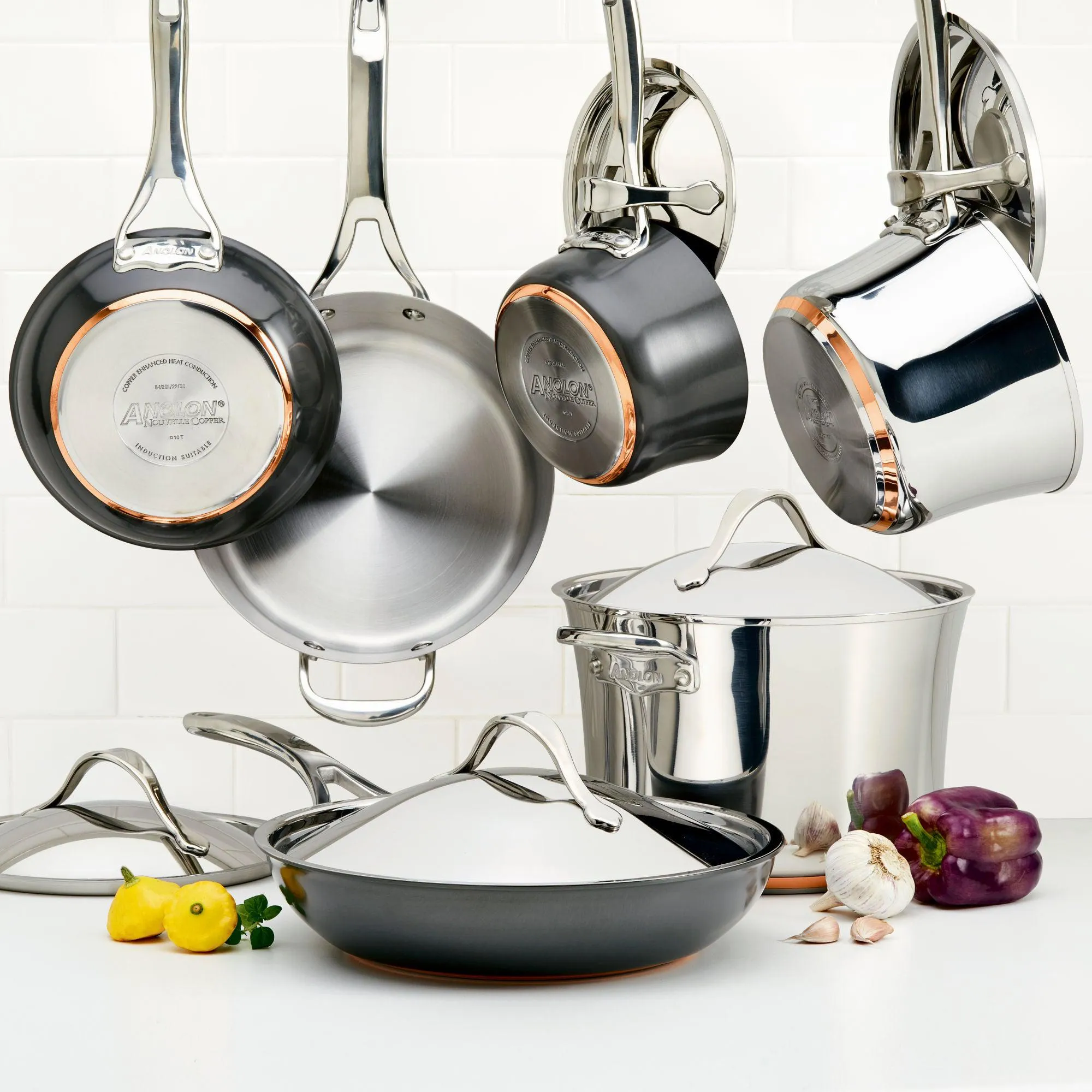 11-Piece Mixed Metals Cookware Set
