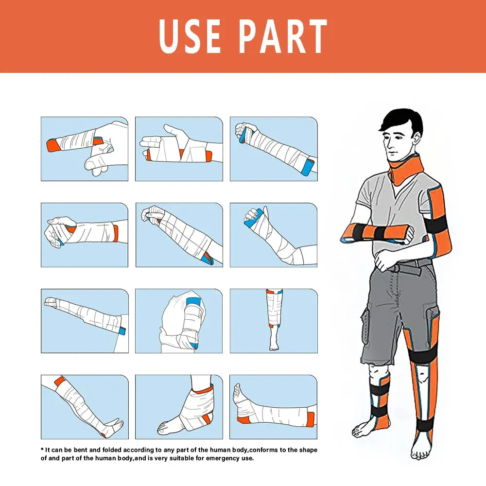 11*46cm First Aid Aluminum Splint Roll Medical Survival Polymer For Fixture Bone Emergency Kit Outdoor Travel