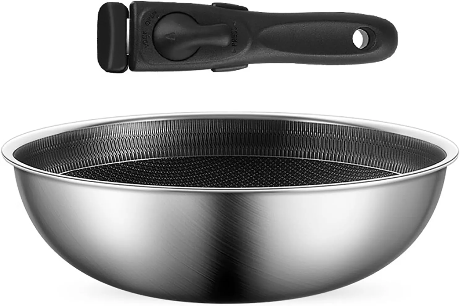 11in/10.2in Nonstick Camping Cookware, Camping Pot Works on Induction and All Cooktops, Perfect Stir Fry Cooking