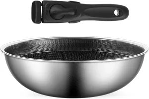 11in/10.2in Nonstick Camping Cookware, Camping Pot Works on Induction and All Cooktops, Perfect Stir Fry Cooking