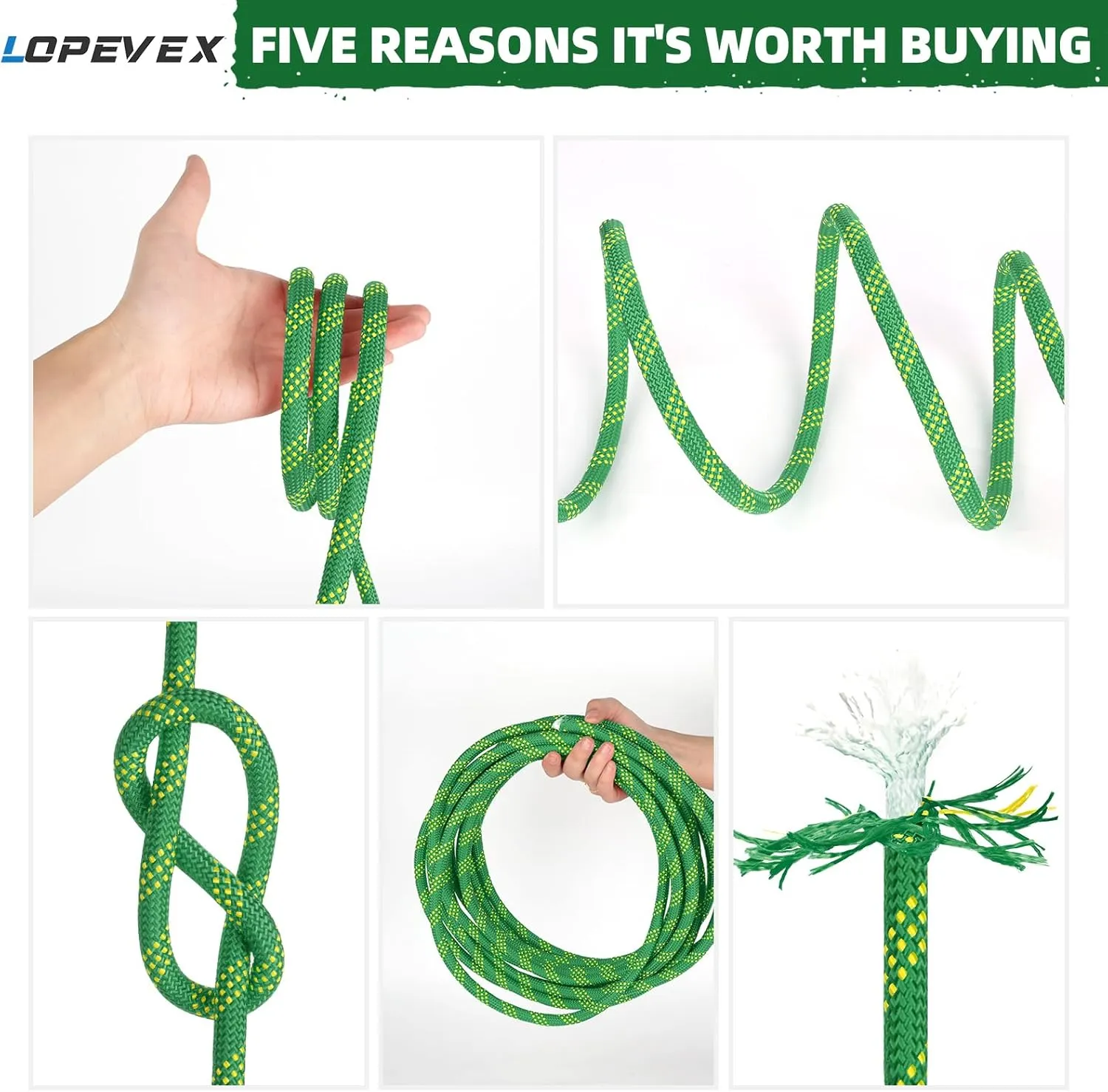 1/2 Inch Climbing Rope 150 Ft Green - 48 Strands Tree Climbing,1/2in Arborist Rope,Rappelling Rope,Static Nylon Polyester Braided Rope,Bull Rope for Tree Pulling,Nautical Rigging Rope Swing