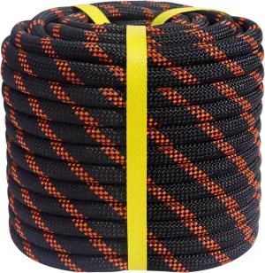 1/2 Inch Double Braided Arborist Rope Strong Polyester Rope 48 Strands for Tree Work Climbing Pulling Sailing Swing