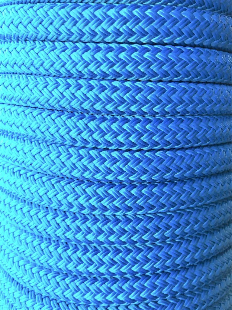 14mm Blue Polyester Rope – Heavy-Duty Double Braid