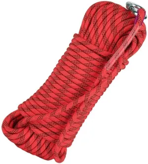 14mm Outdoor Indoor Workout Rope, 10~200m Static Rock Escape Rope for Ice Climbing Equipment, Fire Safety Rescue Rope (Color : Red, Size : 14mm x 40m)