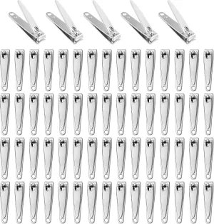 150 Pcs Silver Nail Clippers Bulk, Stainless Steel Fingernail Clipper, Portable Nail Cutter for Travel