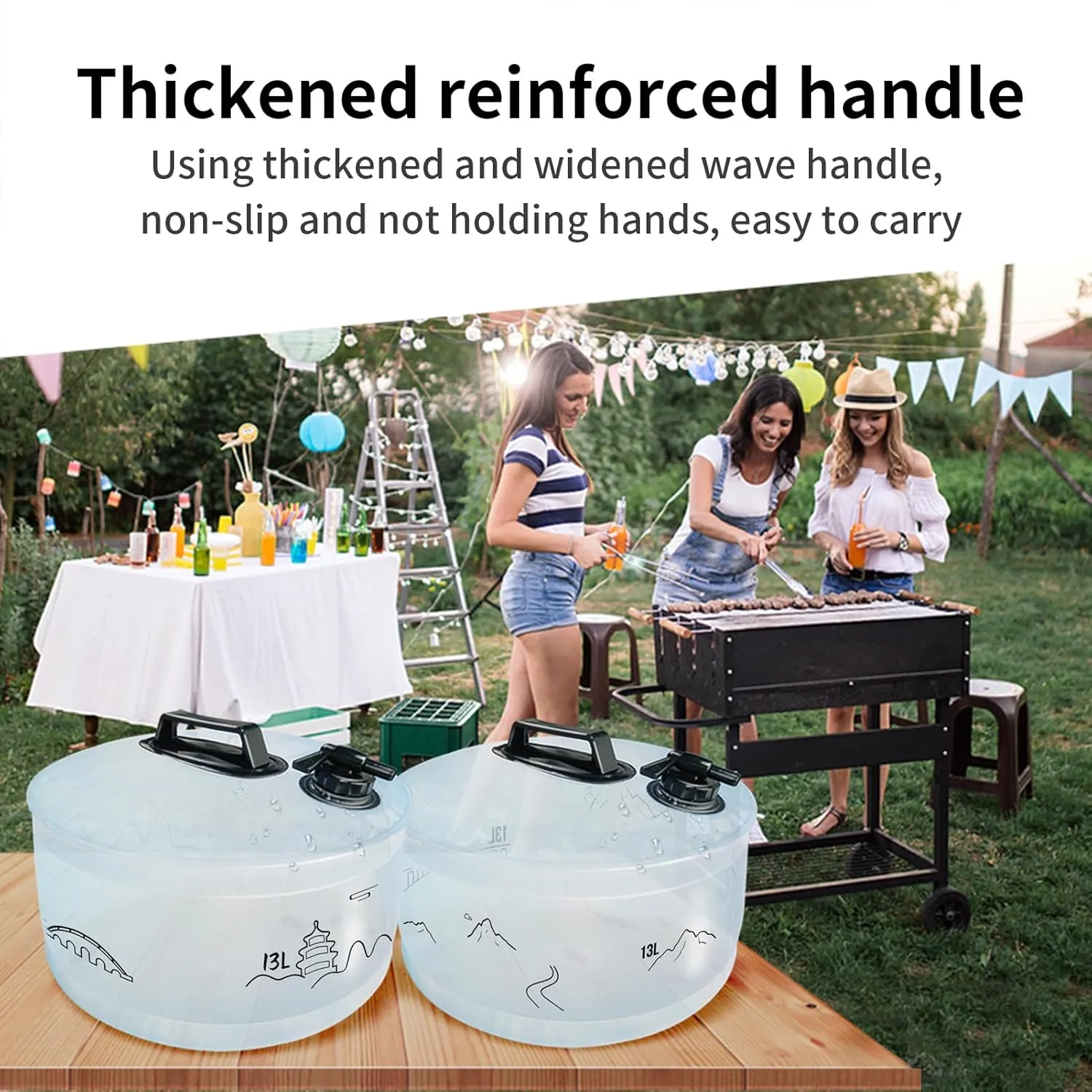 15L/3.96 Gallons Collapsible Water Container - Leakproof with Spigot | Outdoor Hiking Survival Storage Bag | Camping, RV & Emergency ESSENTIAL | BPA-Free