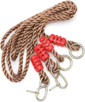 1.8m Pe Swing Rope Pair 300kg Load Heavy-Duty Adjustable for Tree Beam Swing Boys and Girls Adults Play Equipment