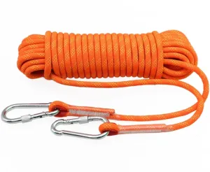 18mm Outdoor Safety Rope,Escape Rope Ice Climbing Equipment Fire Rescue Parachute Rope Multipurpose Ropes Thick 10~200 M (Color : Orange, Size : 18mm x 15m)