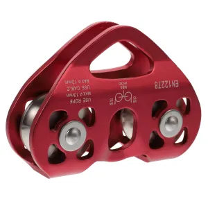 1Pc Expand Double Axis Pulley System for Outdoor Climbing and Hoisting Heart Shaped Double Pulley for Reliable Transportation Humid Environments