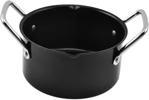 1pc Non-Stick BBQ Sauce Pot Carbon Steel Soup Stew Pot for Outdoor Cooking for Gatherings and Picnics High-Temperature Resistant Cookware