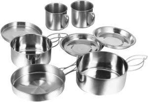 1Set Portable Camping Cookware Cooking Utensils for Outdoor Cooking Hiking and Picnics Compact Design for People for Camping Fire Pit