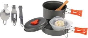 1Set Portable Camping Cookware for People Outdoor Cooking Supplies with Essential Kitchen Tools for Picnic Hiking and Travel Compact and Convenient Storage