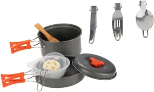 1set Portable Camping Cookware Person Outdoor Lightweight Picnic Cookware for Hiking BBQ and Camping Activities Compact Design