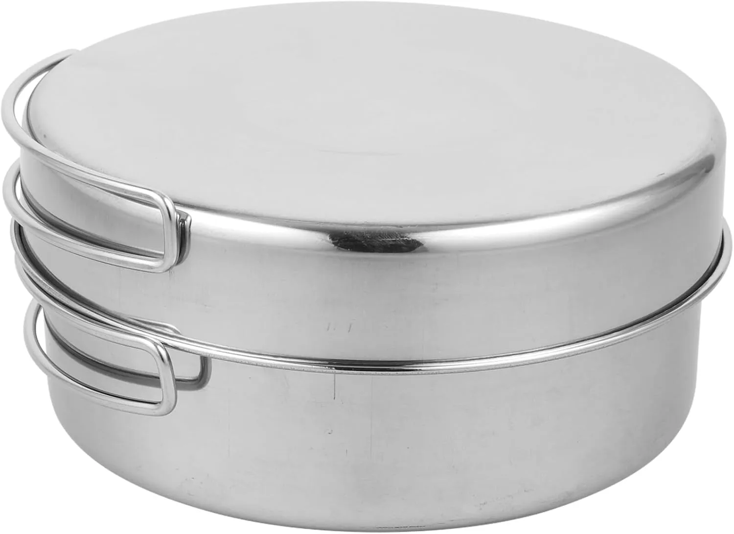 1set Stainless Steel Camping Cookware Set Picnic Pot and Pan Kit for Outdoor Cooking for Camping Hiking and Barbecue Essential Cooking Utensils for People