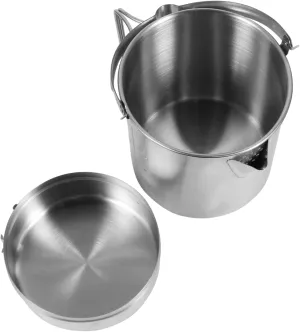 1set Stainless Steel Camping Pot Handle Portable Cooking Pot for Hiking Outdoor Cooking and Picnics Cookware for Use