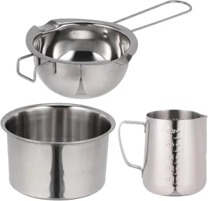 1set Stainless Steel Melting Pot Capacity Lightweight Portable for Outdoor Cooking Hiking Baking for Melting Cheese Butter