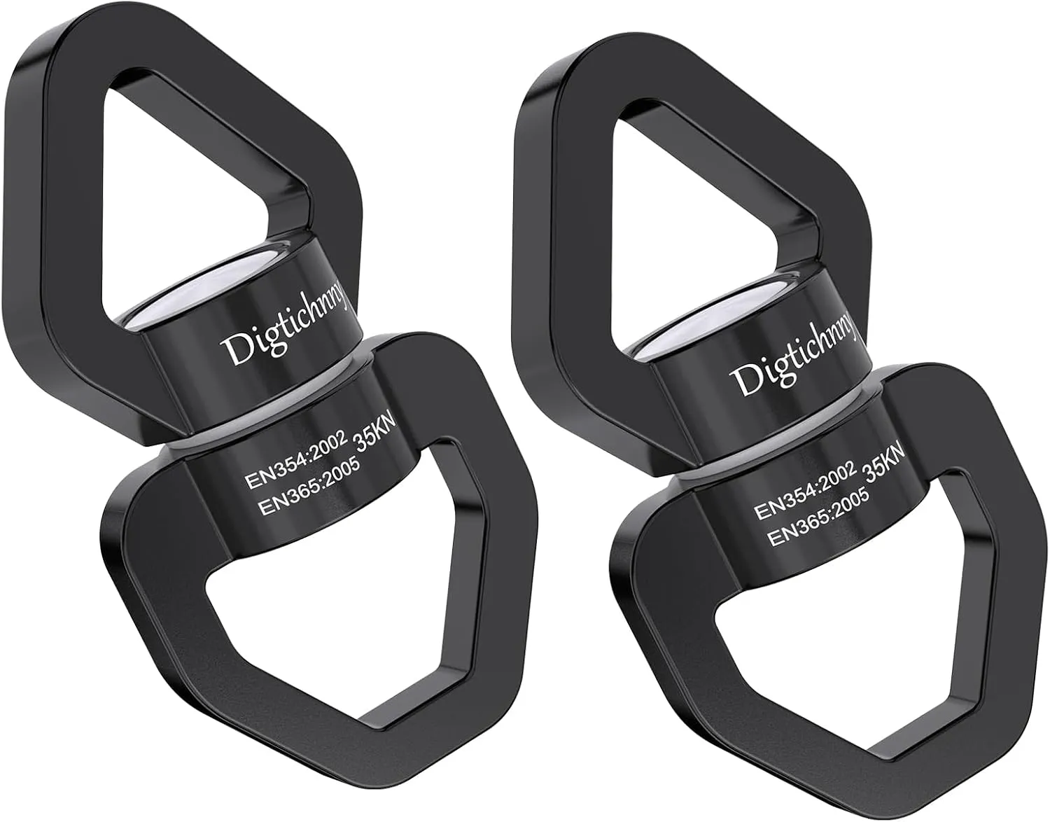 2 Pack Swing Swivel Heavy Duty, Spinning Swing Swivel,35KN Capacity,for Rock Climing,Aerial Silk Swivels,Children's Swings,Black