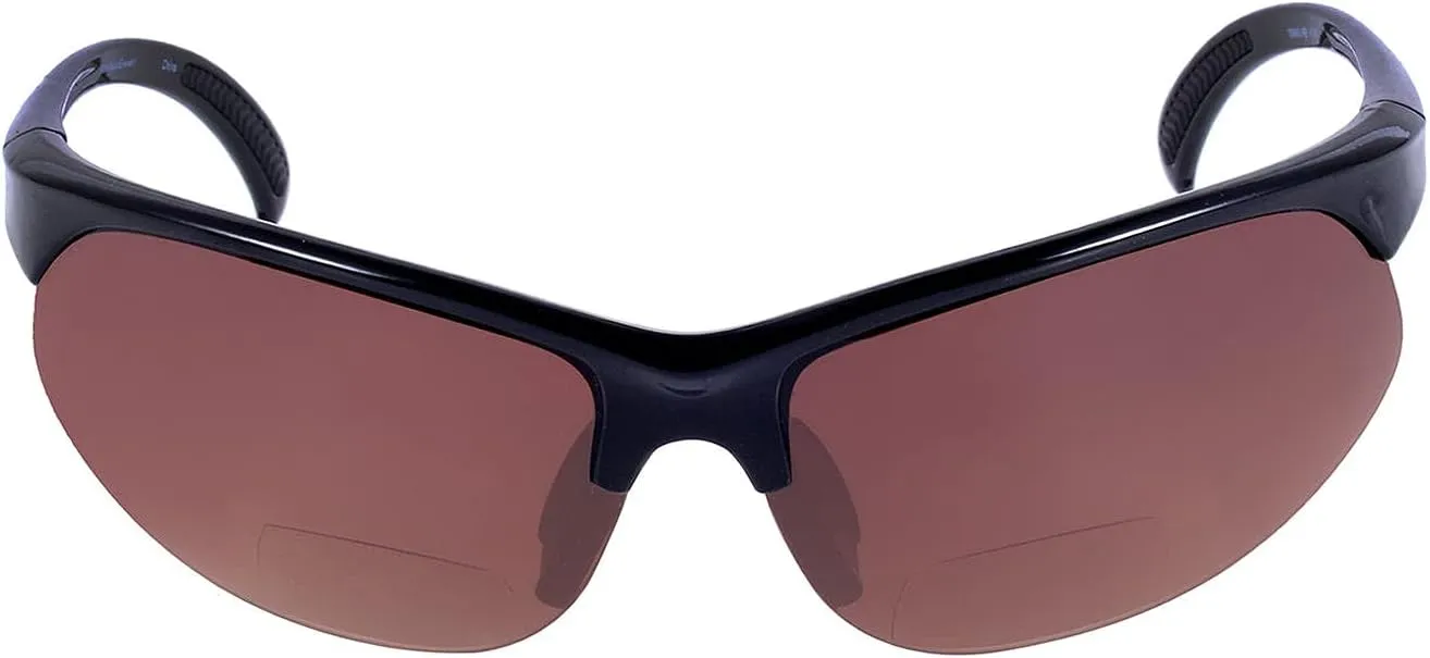 2 Pair of Bifocal Sport Wrap Reading Sunglasses, Outdoor Sun Readers for Men and Women