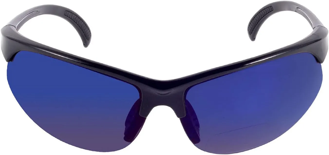 2 Pair of Bifocal Sport Wrap Reading Sunglasses, Outdoor Sun Readers for Men and Women