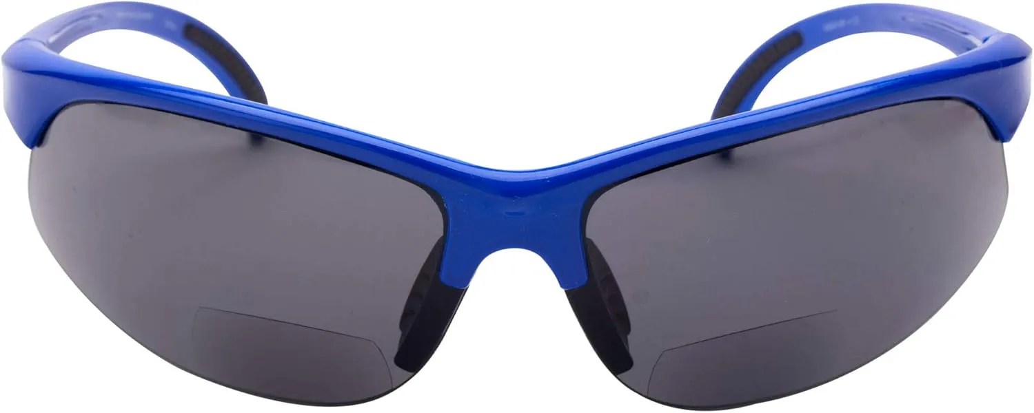 2 Pair of Bifocal Sport Wrap Reading Sunglasses, Outdoor Sun Readers for Men and Women
