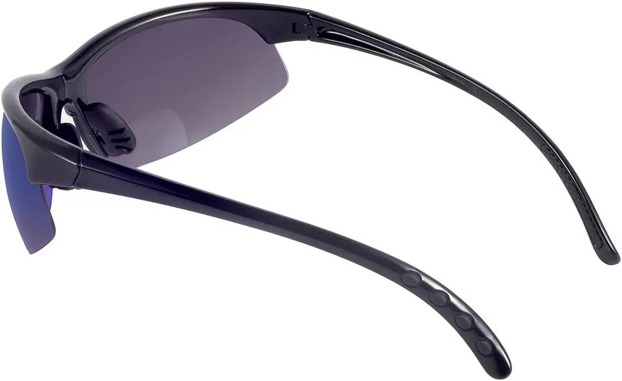 2 Pair of Bifocal Sport Wrap Reading Sunglasses, Outdoor Sun Readers for Men and Women