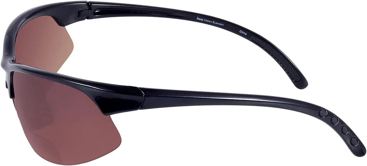 2 Pair of Bifocal Sport Wrap Reading Sunglasses, Outdoor Sun Readers for Men and Women