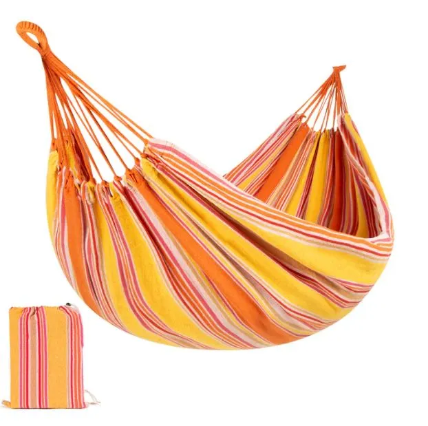 2-Person Brazilian-Style Double Hammock w/ Portable Carrying Bag