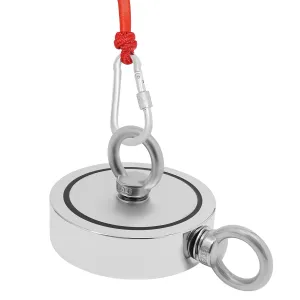 2000LB Fishing Magnet Kit, with Rope Gloves, NdFeB Steel, Heavy Duty Magnet for Salvage Treasure Hunting in Rivers, Beach and Lakes