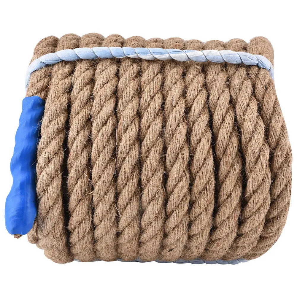 20mm x 20m Natural Jute Rope - Heavy-Duty Outdoor Tug of War & Rock Climbing Rope