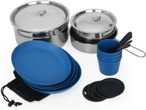 22-Piece Outdoor Cook & Dine Set – Lightweight, Non-Stick Cookware for Camping & Travel