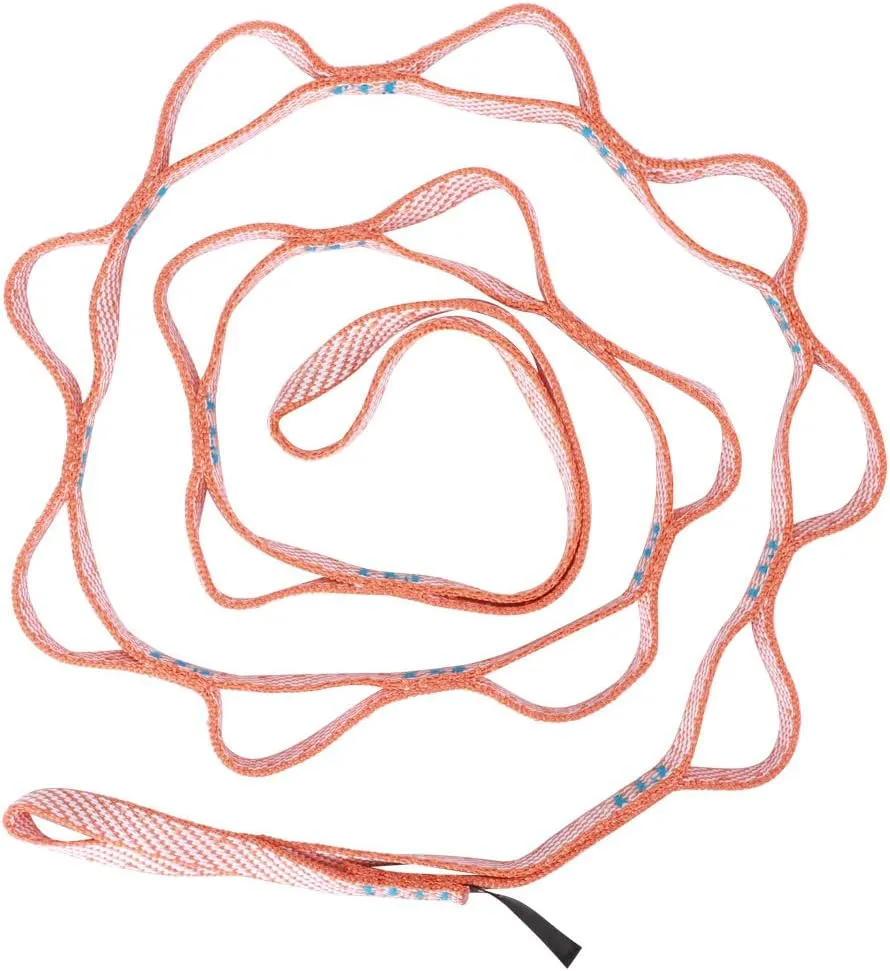 22KN Nylon Daisy Chain Sling 150cm/59.1in Daisy Loop Chain for Climbing Webbing Sling Climbing Lanyard Straps Climbing Anchor System