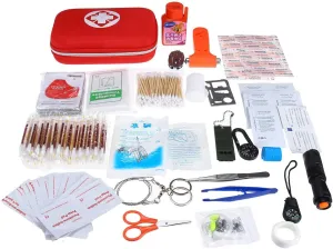 250Pcs First Aid Emergency SOS Survival Kit Bag Gear For Travel Camping Outdoor Home