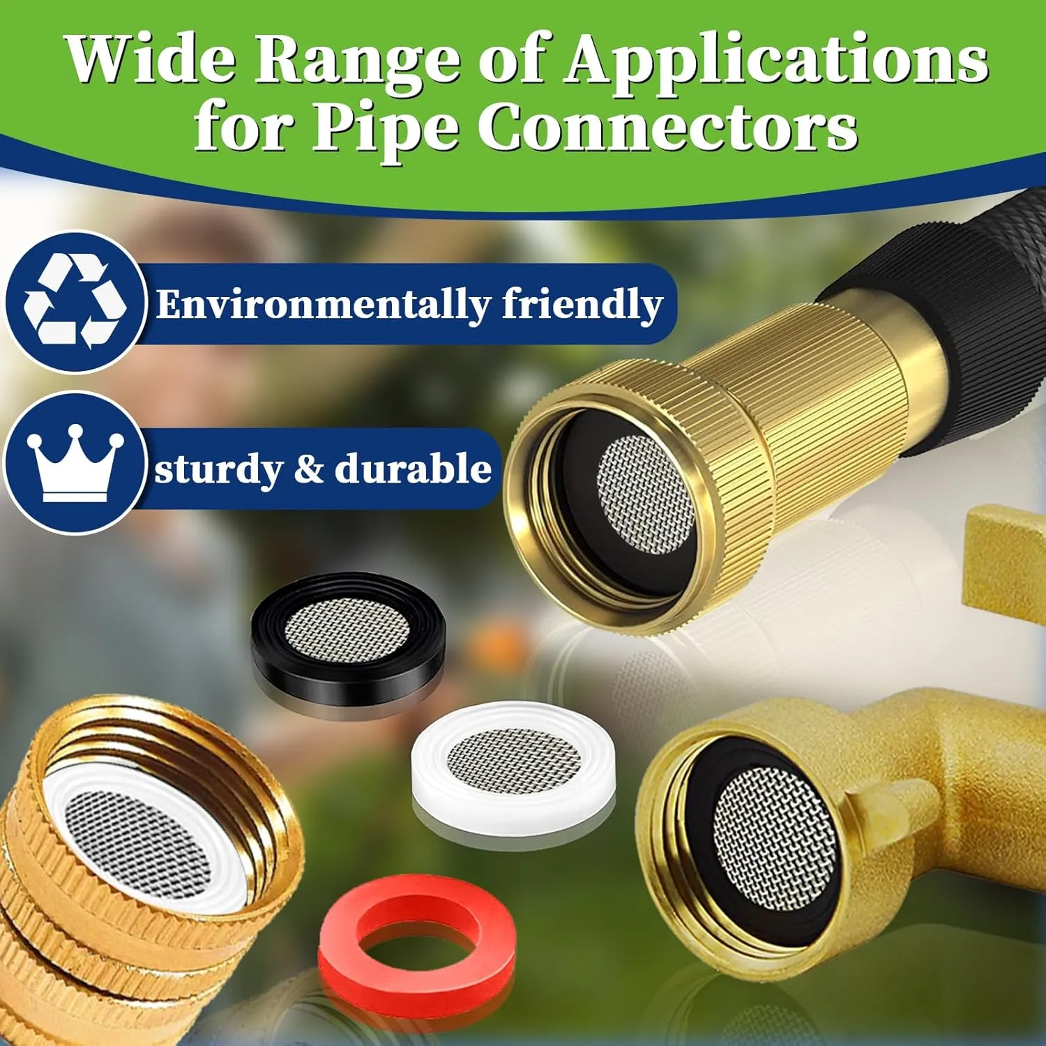 258 Pcs 2-in-1 Spigot Washer & Hose Gasket Kit for Assorted Outdoor Faucet Garden Hose Valve Stem Worn Out Plumber Outside Faucet Bib Shower Gasket Repair Set