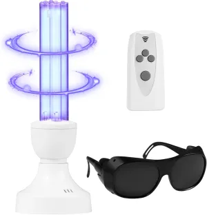 25W UV Light UVC Lamp | 265nm Air & Surface Refreshment | Remote Control, Borosilicate Bulb, 3-Stage Timer | Sturdy Build (with Ozone)