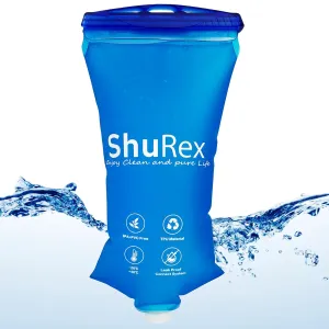 2L Water Container Bag for Sawyer Water Filter Straw, Collapsible Water Bottle Bladder Compatible with Membrane Solutions Water Filter Straw, and other Water Flow Purifiers with 28 mm Thread (2L)