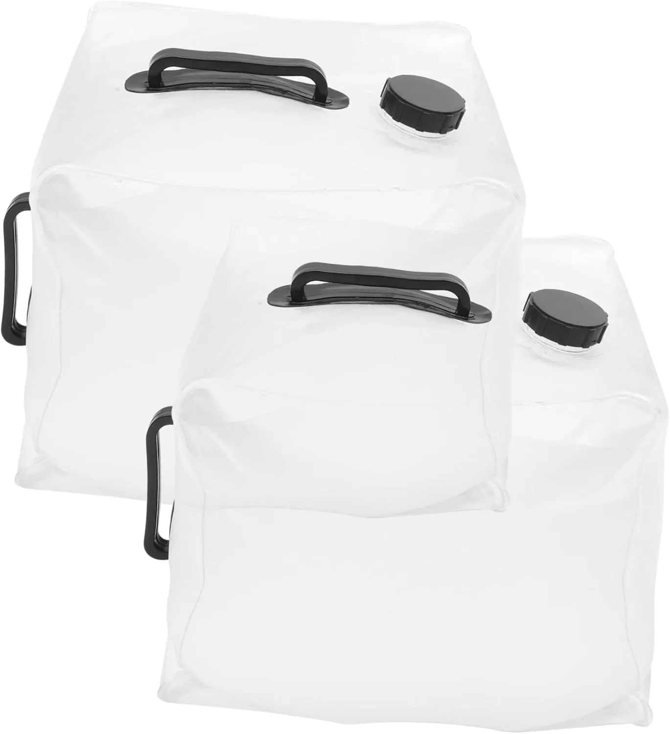 2pcs Collapsible Water Jugs Large Capacity Outdoor Camping Water Storage Bucket Portable Container for Vehicle Hiking