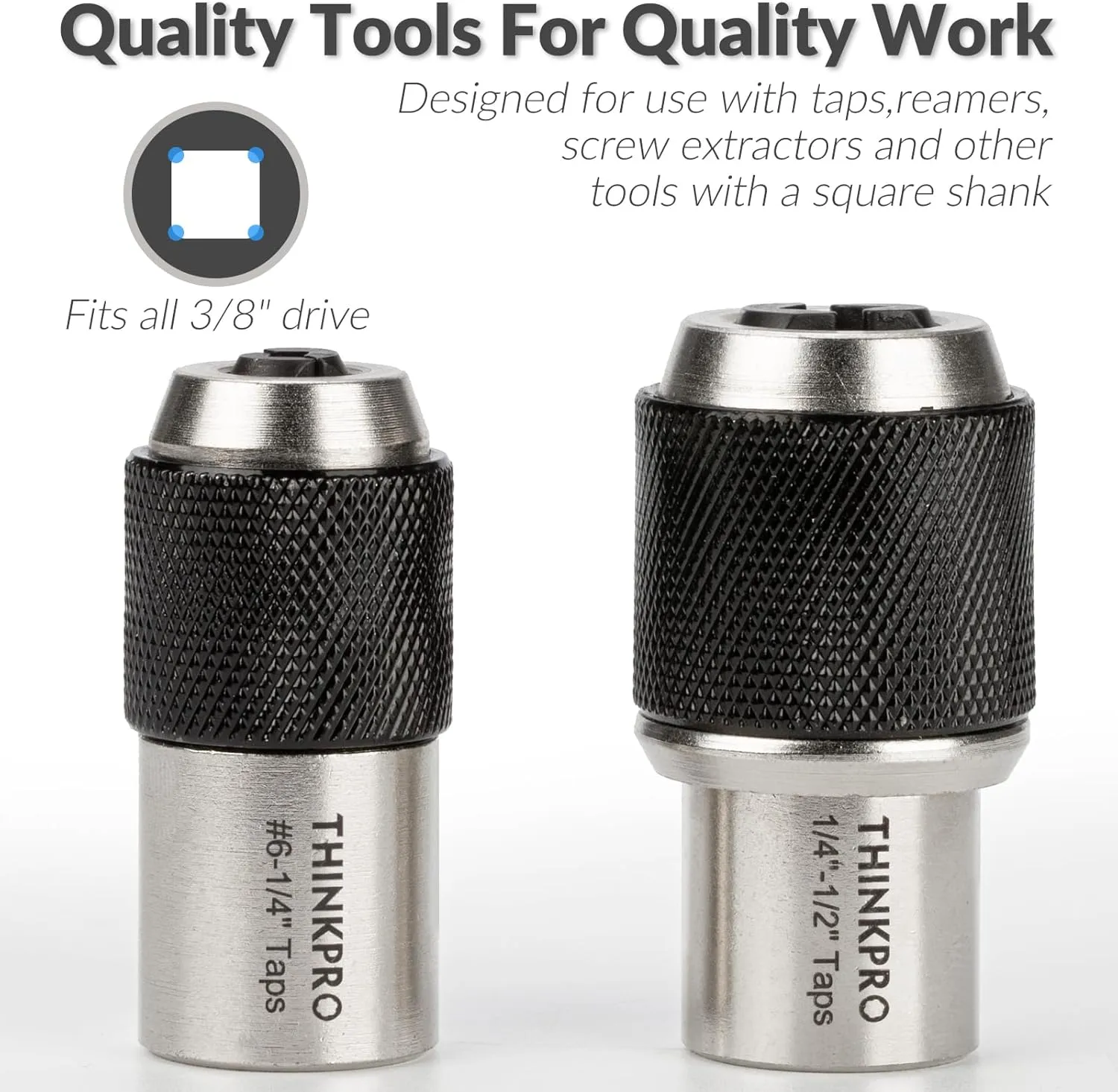 2pcs Tap Socket Set,Extraction Tool With Adjustable Jaws,Suitable for Taps,Reamers,Screw Extractors