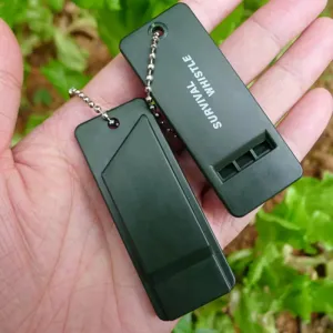 2Pcs/set Survival Whistle First Aid Kits Outdoor Emergency Whistling Signal Rescue Camping Hiking Outdoor Referee Multi-audio