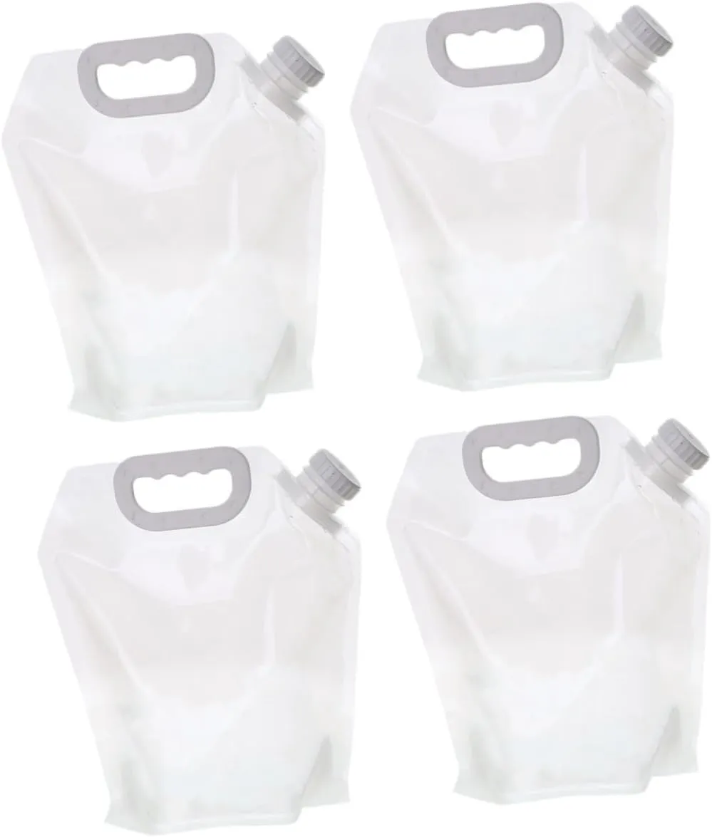 2sets Folding Water Jug for Outdoor Activities Large Capacity Water Storage Bag Leakproof 2pcs*2